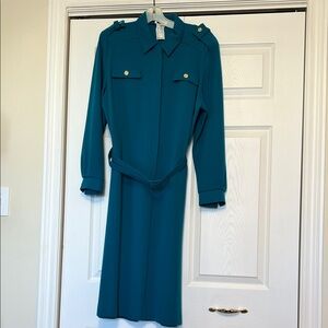 Chic Long Sleeve Teal Dress
